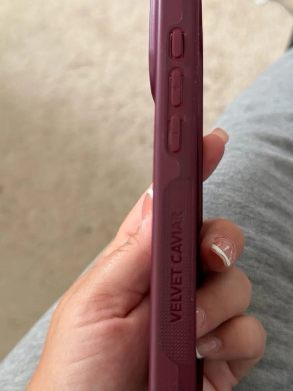 Burgundy 1900 Velvet Caviar IPhone 17 pro case MagSafe